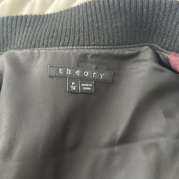 Theory leather letterman’s jacket - Picture 2 of 3